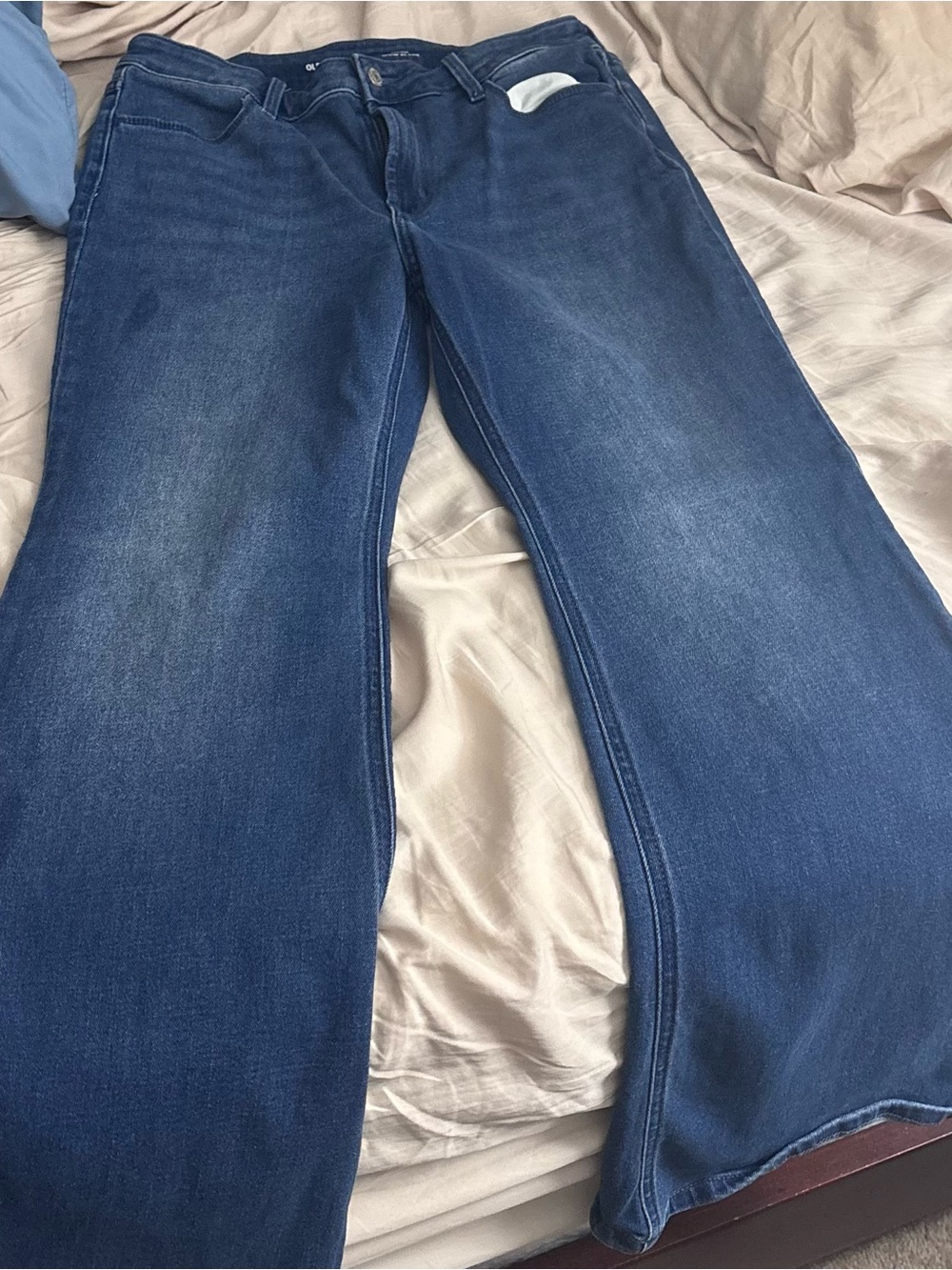 Old Navy Women's Dark Blue Flare Jeans - short